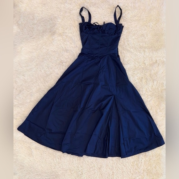 NWOT House of CB 'Carmen’ French Navy Bustier Sundress Sz S - Picture 5 of 9